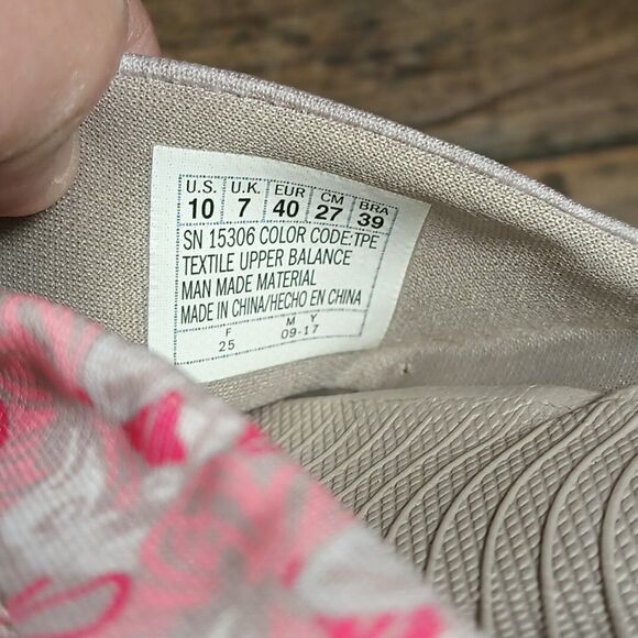 Skechers Sz 10 Sandals Slides Taupe Pink Shoes Open Toe On The Go Walk - Picture 6 of 6